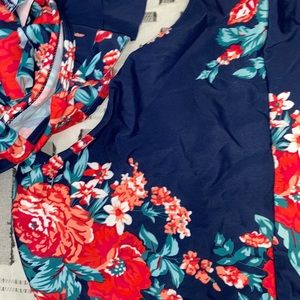 Floral navy swimsuit